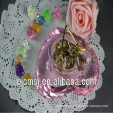 Heart Shaped Pink Crystal Music Box For Wedding Gift